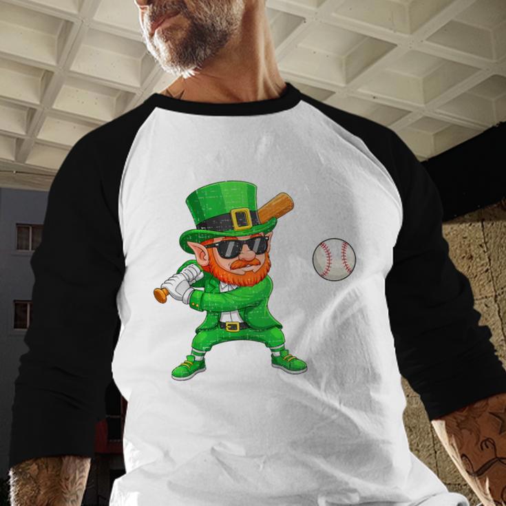 Leprechaun Playing Baseball St Patricks Day Sport Boys Baseball Raglan Shirt Leprechaun Playing Baseball St Patricks Day Sport Boys Baseball Raglan Shirt