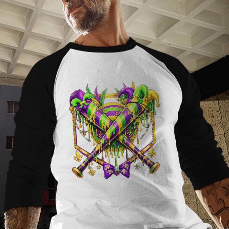 Mardi Gras Baseball Jester Hat New Orleans Men Women Kid Baseball Raglan Shirt