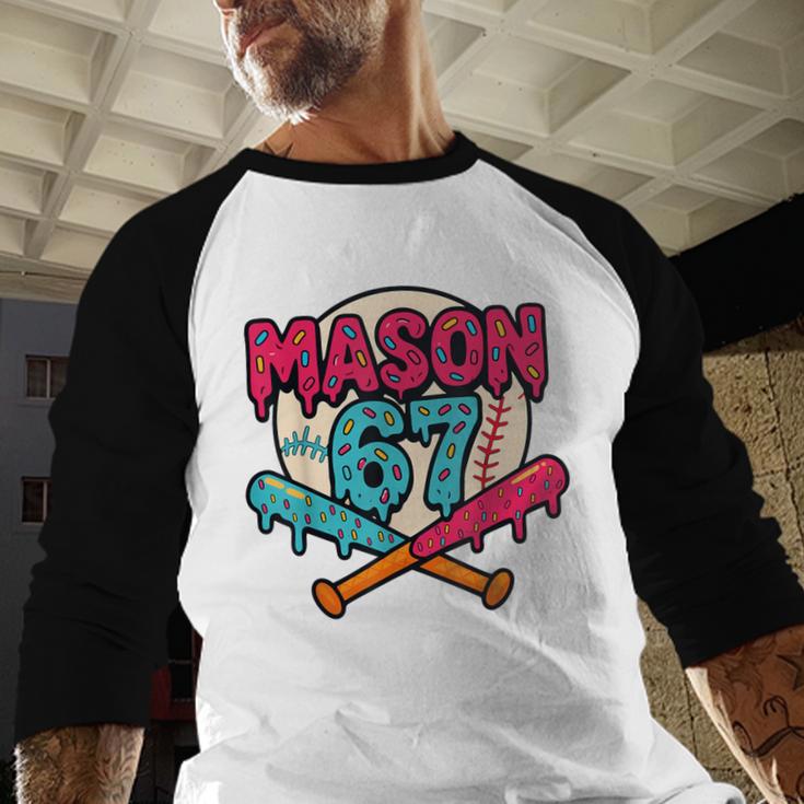 Mason 67 Ice Cream Drip Baseball Meme Graphics Baseball Raglan Shirt Mason 67 Ice Cream Drip Baseball Meme Graphics Baseball Raglan Shirt