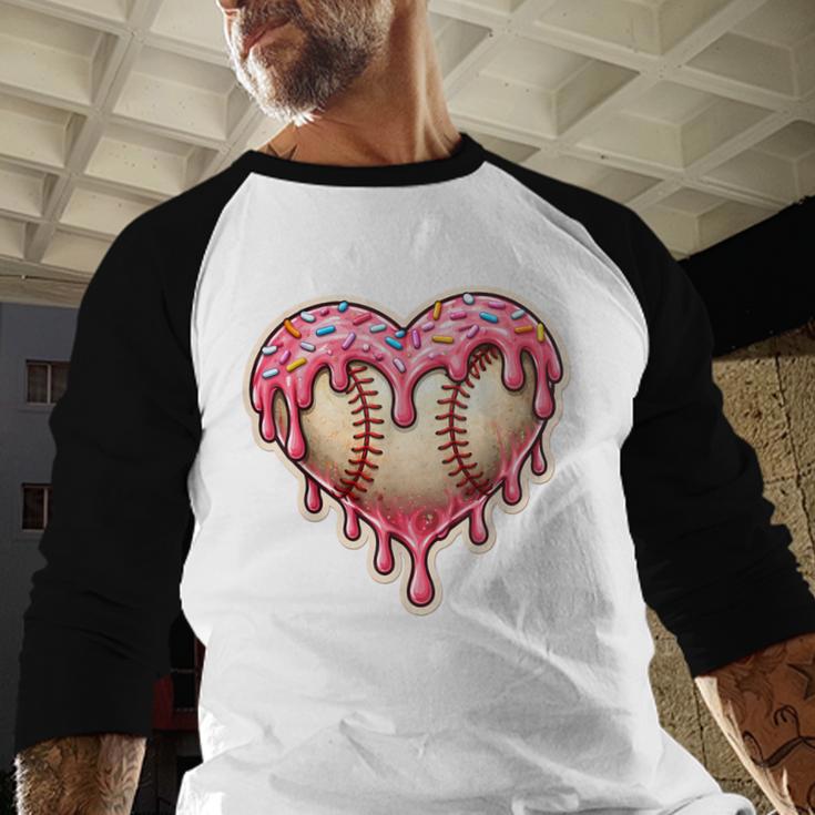 Melting Baseball Drip Heart Softball Player Lover Ice Cream Baseball Raglan Shirt Melting Baseball Drip Heart Softball Player Lover Ice Cream Baseball Raglan Shirt