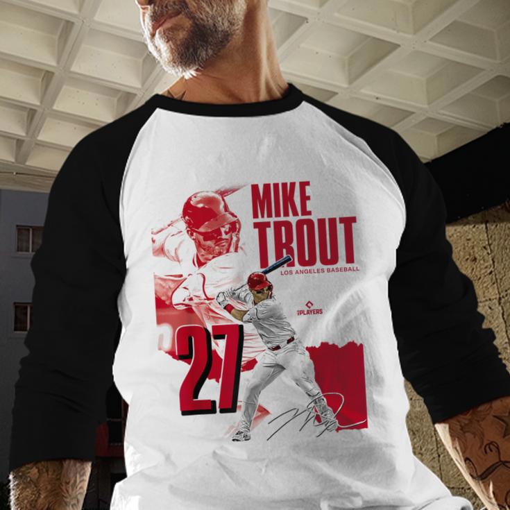 Mike Trout Los Angeles A MLB Baseball Players MLBMTR304N Baseball Raglan Shirt Mike Trout Los Angeles A MLB Baseball Players MLBMTR304N Baseball Raglan Shirt