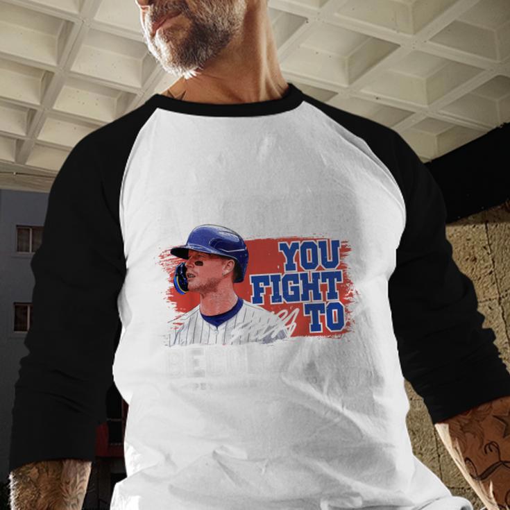 Nobody Is Born A Legend Pete Crow Armstrong Chicago Baseball Baseball Raglan Shirt
