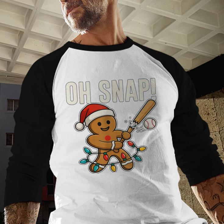Oh Snap Gingerbreadman Christmas Baseball Humor Baseball Raglan Shirt Oh Snap Gingerbreadman Christmas Baseball Humor Baseball Raglan Shirt