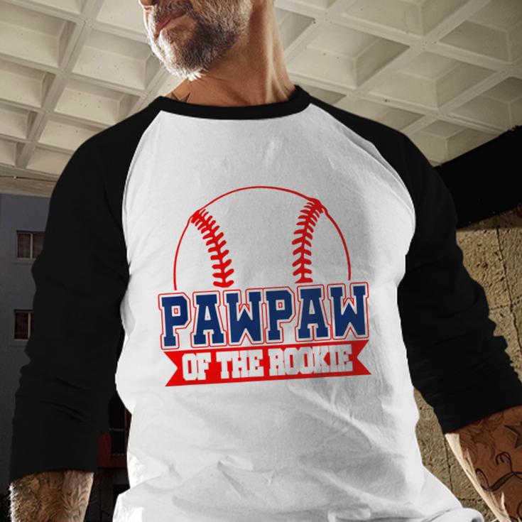 Pawpaw Rookie Of Year 1st Birthday Baseball Theme Matching Baseball Raglan Shirt