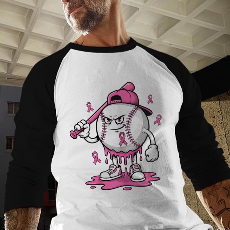 Pink Ribbon Baseball Breast Cancer Awareness Baseball Raglan Shirt Pink Ribbon Baseball Breast Cancer Awareness Baseball Raglan Shirt