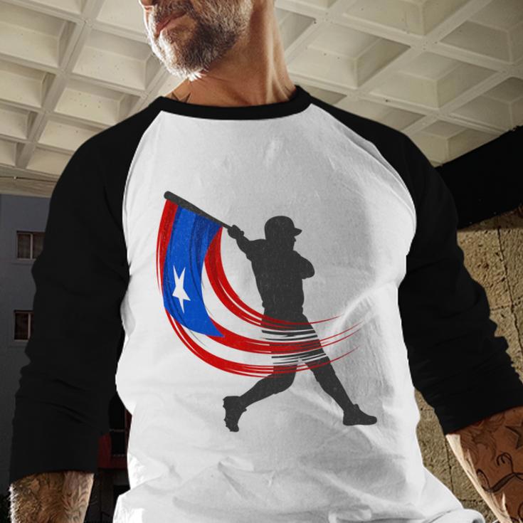 Puerto Rico Baseball Flag Player Boricua Heritage Sports Baseball Raglan Shirt Puerto Rico Baseball Flag Player Boricua Heritage Sports Baseball Raglan Shirt