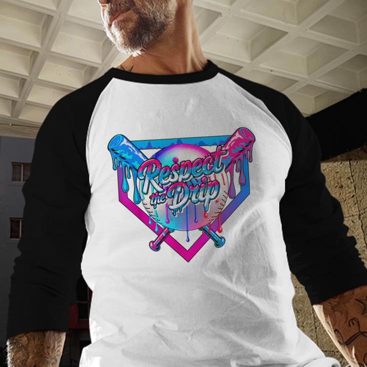 Respect The Drip Baseball Ice Cream For Kids Boys Youth Baseball Raglan Shirt Respect The Drip Baseball Ice Cream For Kids Boys Youth Baseball Raglan Shirt