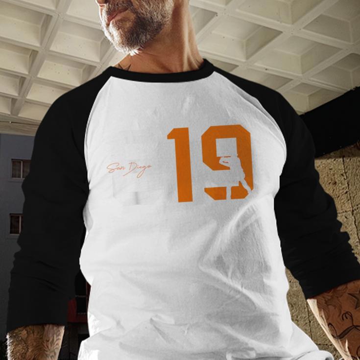 Retro San Diego 619 Vintage 90's Baseball Sports Style Lover Baseball Raglan Shirt