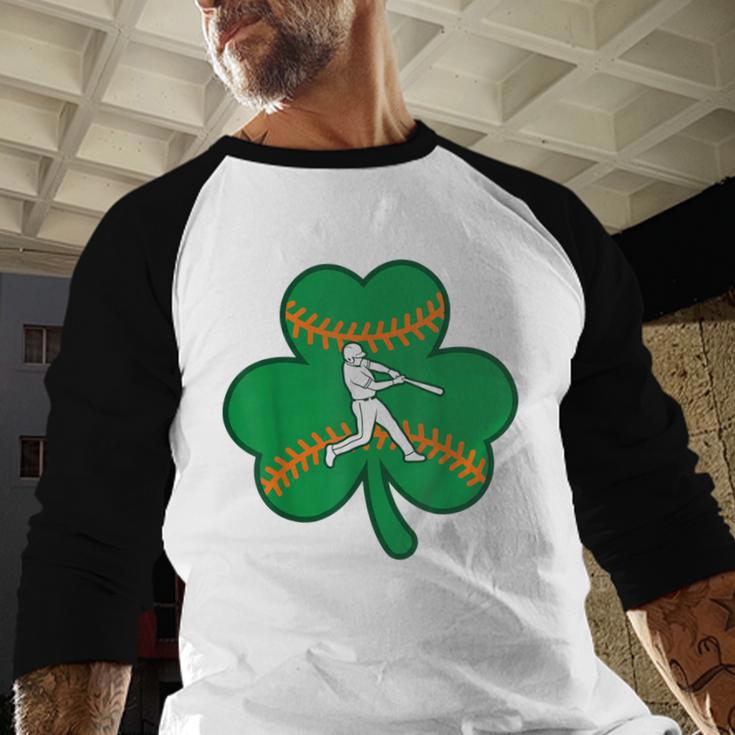 Retro Shamrock Baseball St Patricks Day Men Women Boys Girls Baseball Raglan Shirt