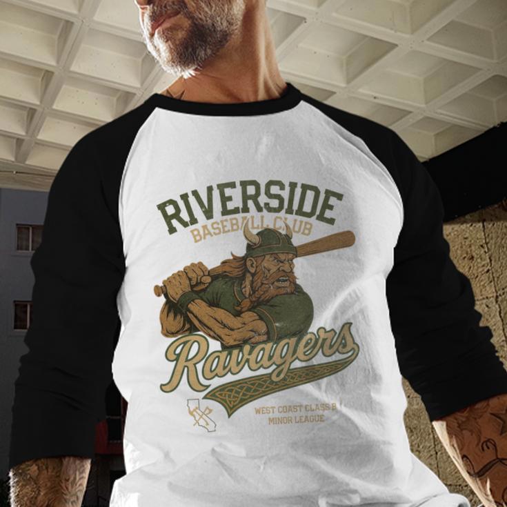 Riverside Ravagers Retro Minor League Baseball Baseball Raglan Shirt Riverside Ravagers Retro Minor League Baseball Baseball Raglan Shirt