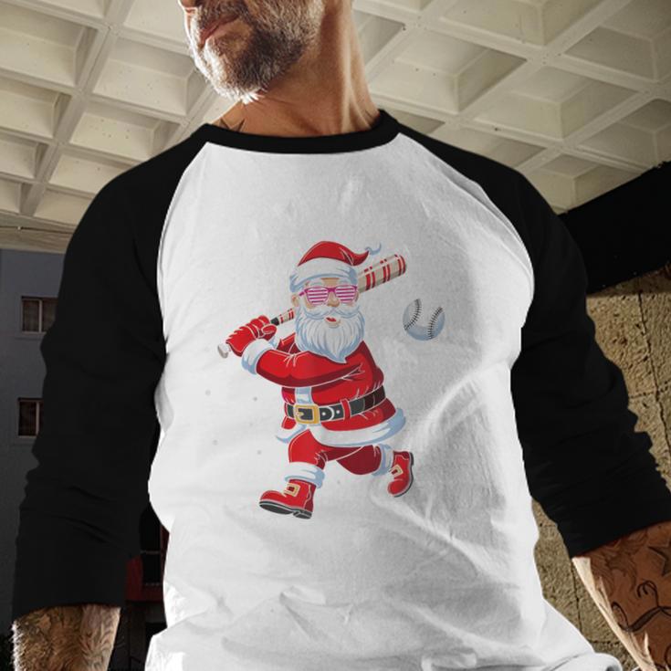 Santa Baseball Christmas Pajamas Xmas Men Kids Boys Baseball Raglan Shirt Santa Baseball Christmas Pajamas Xmas Men Kids Boys Baseball Raglan Shirt