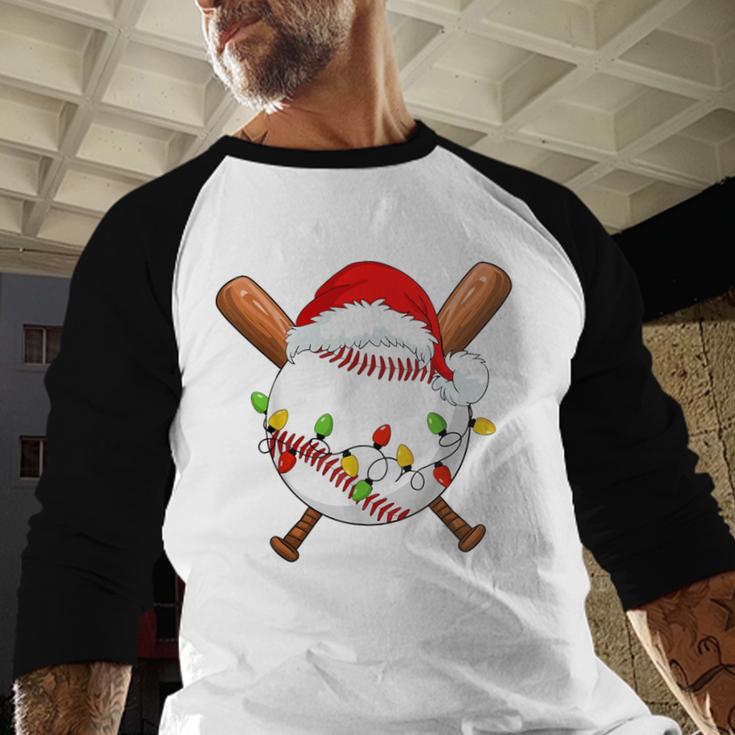 Santa Sports For Men Boys Christmas Baseball Player Baseball Raglan Shirt Santa Sports For Men Boys Christmas Baseball Player Baseball Raglan Shirt