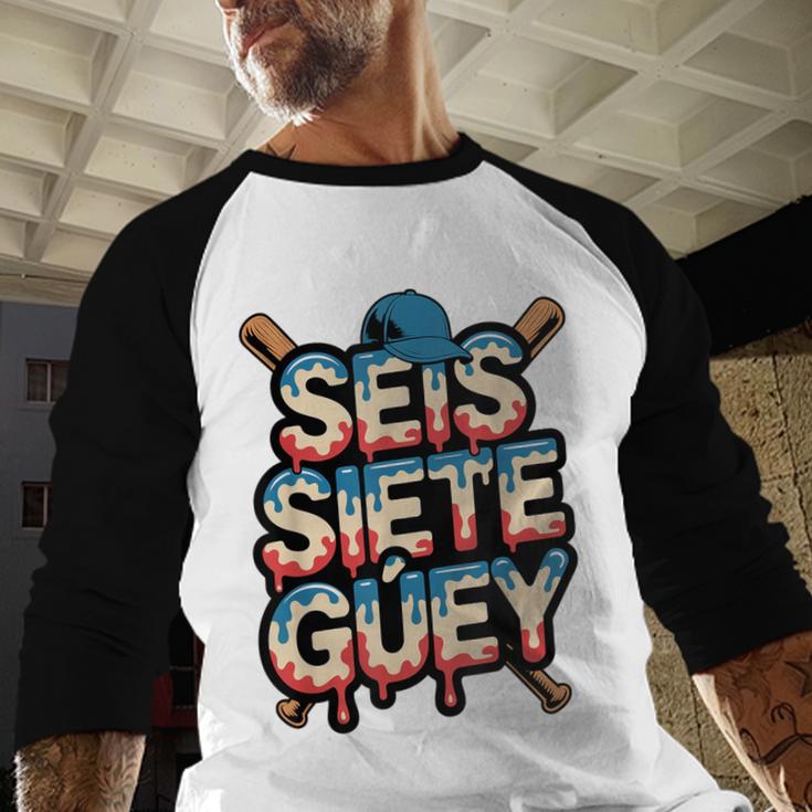 SEIS Siete Guey Baseball Drip Mexico Spanish 67 Slang Boys Baseball Raglan Shirt