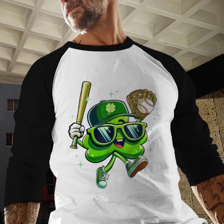 Shamrock Lucky Clover Baseball Patricks Day Family Matching Baseball Raglan Shirt