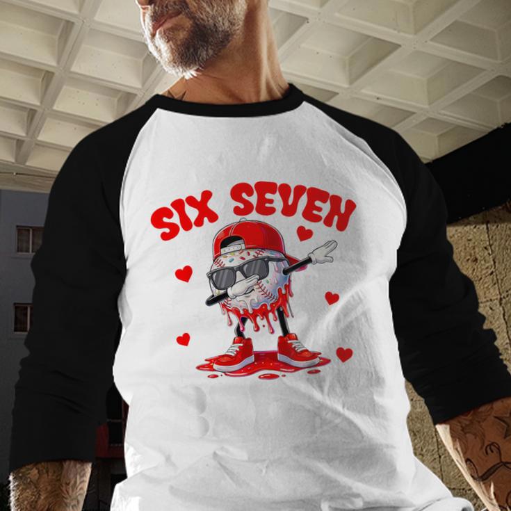 Six Seven 67 Bruh 6 7 Meme Valentine Baseball Drip Boys Kids Baseball Raglan Shirt Six Seven 67 Bruh 6 7 Meme Valentine Baseball Drip Boys Kids Baseball Raglan Shirt