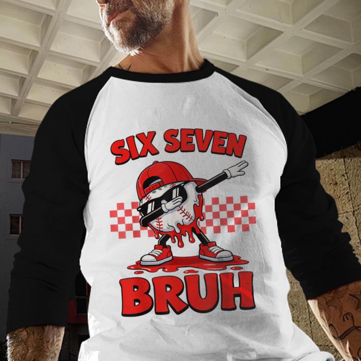 Six Seven 67 Bruh Baseball Valentine’s Day Teens Boys Kids Baseball Raglan Shirt