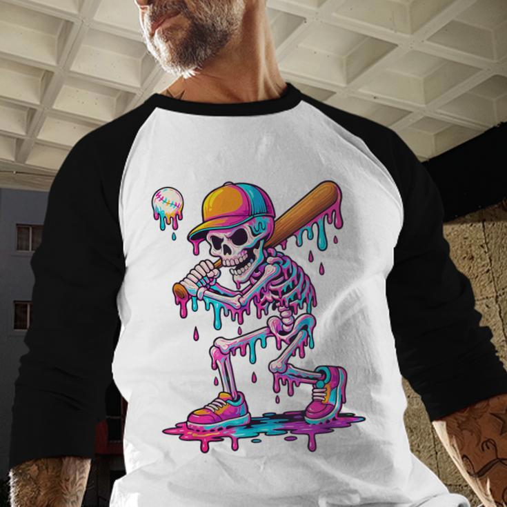 Skelton Playing Baseball Halloween Baseball Drip Boys Kids Baseball Raglan Shirt Skelton Playing Baseball Halloween Baseball Drip Boys Kids Baseball Raglan Shirt
