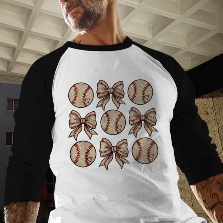 Soccer Bow Game Day Baseball Coquette Bow Women Girls Baseball Raglan Shirt