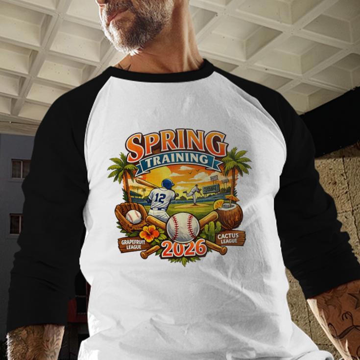 Spring Training 2026 Baseball Vintage Sunset Premium Tri-Blend Baseball Raglan Shirt Spring Training 2026 Baseball Vintage Sunset Premium Tri-Blend Baseball Raglan Shirt