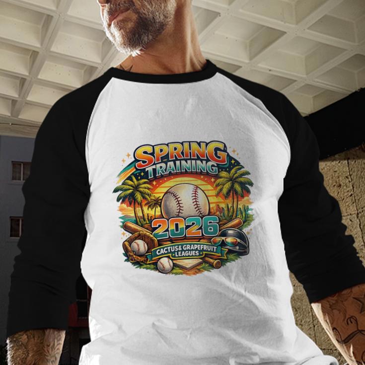 Spring Training 2026 Retro Baseball Palm Cactus Baseball Raglan Shirt Spring Training 2026 Retro Baseball Palm Cactus Baseball Raglan Shirt