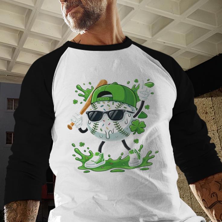 St Patrick Day Baseball Drip Ice Cream Baseball Player Men Baseball Raglan Shirt St Patrick Day Baseball Drip Ice Cream Baseball Player Men Baseball Raglan Shirt