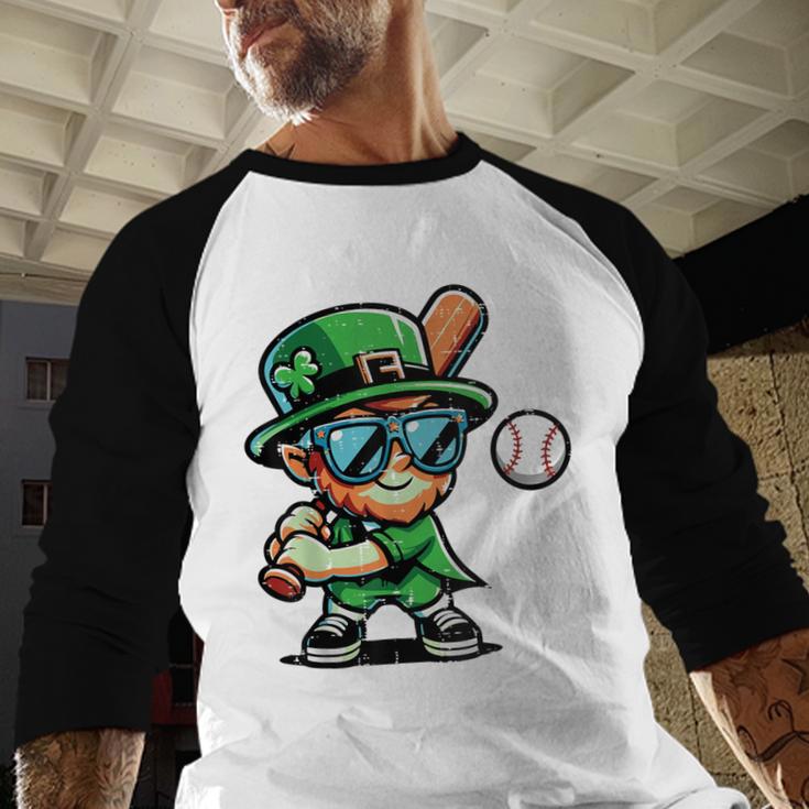 St Patricks Day Leprechaun Baseball Saint Paddys Boys Men Baseball Raglan Shirt