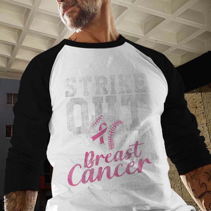 Strike Out Breast Cancer Baseball Warrior Baseball Raglan Shirt