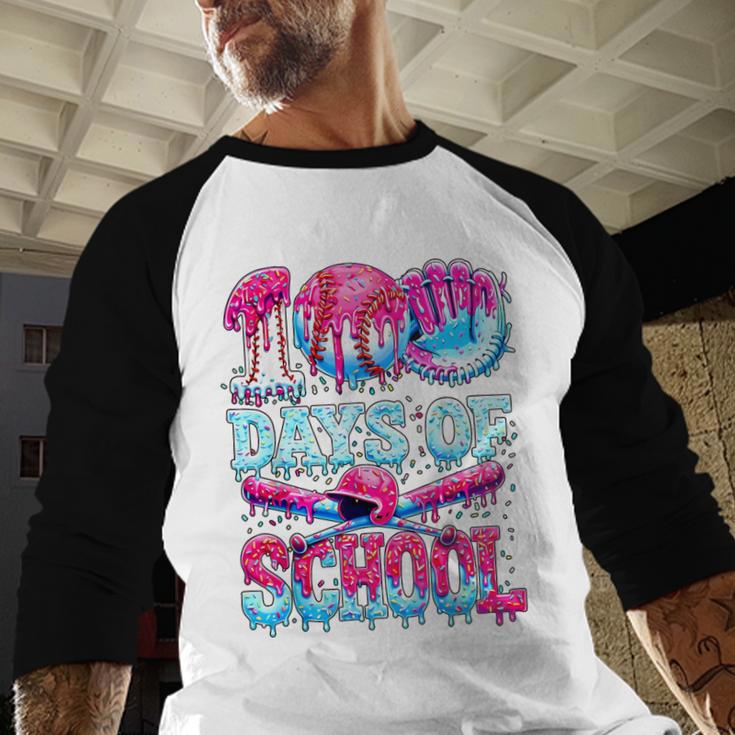 Survived 100 Days Of School Baseball Ice Cream Drip Boy Kids Baseball Raglan Shirt Survived 100 Days Of School Baseball Ice Cream Drip Boy Kids Baseball Raglan Shirt