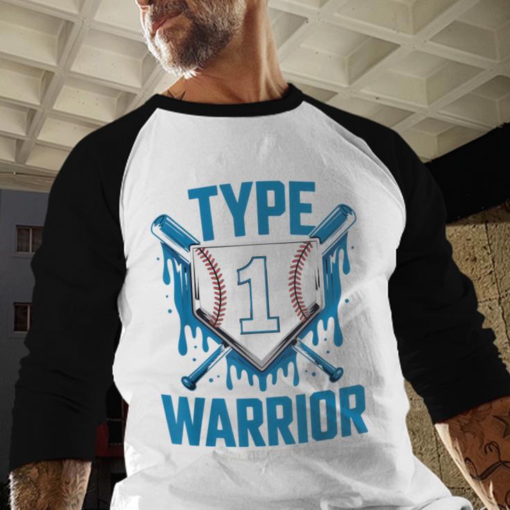 Type 1 Warrior Diabetes Awareness Baseball Enthusiasts Baseball Raglan Shirt