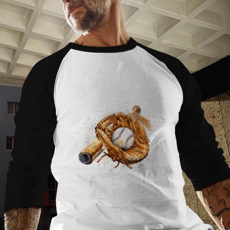 Never Underestimate An Old Man Who Still Plays Baseball Baseball Raglan Shirt