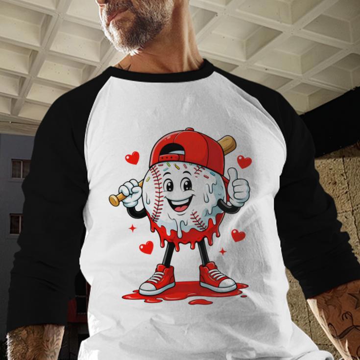 Valentine Baseball Heart Sports Men Boys Kid Baseball Raglan Shirt