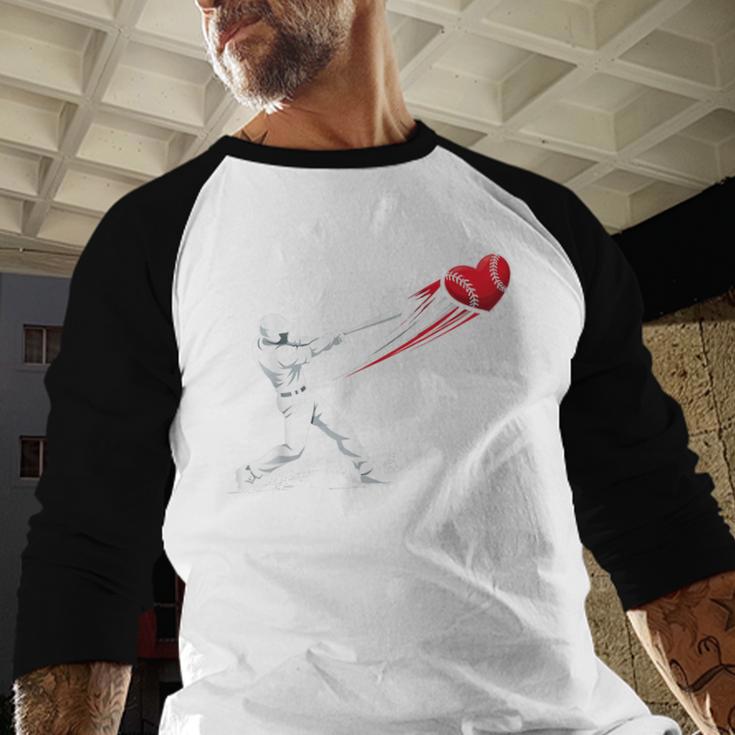 Valentines Day Baseball Batter Silhouette Heart Baseball Raglan Shirt Valentines Day Baseball Batter Silhouette Heart Baseball Raglan Shirt