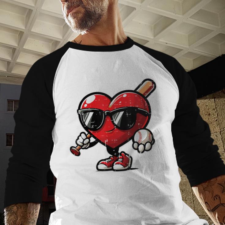 Valentines Day Baseball Heart Bat Sunglasses Men Boys Kids Baseball Raglan Shirt Valentines Day Baseball Heart Bat Sunglasses Men Boys Kids Baseball Raglan Shirt