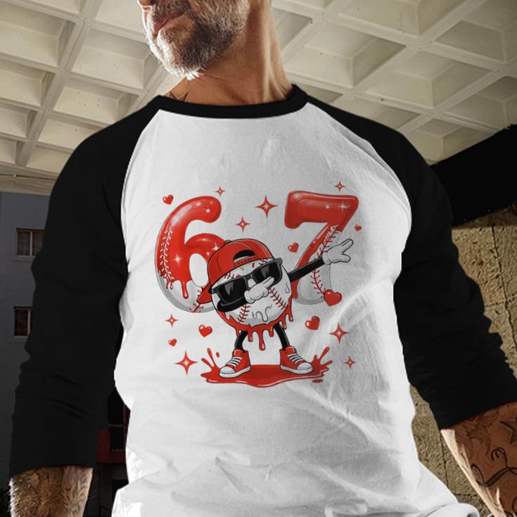 Valentines Day Six Seven Baseball 6 7 Meme Dab Heart Boys Baseball Raglan Shirt Valentines Day Six Seven Baseball 6 7 Meme Dab Heart Boys Baseball Raglan Shirt