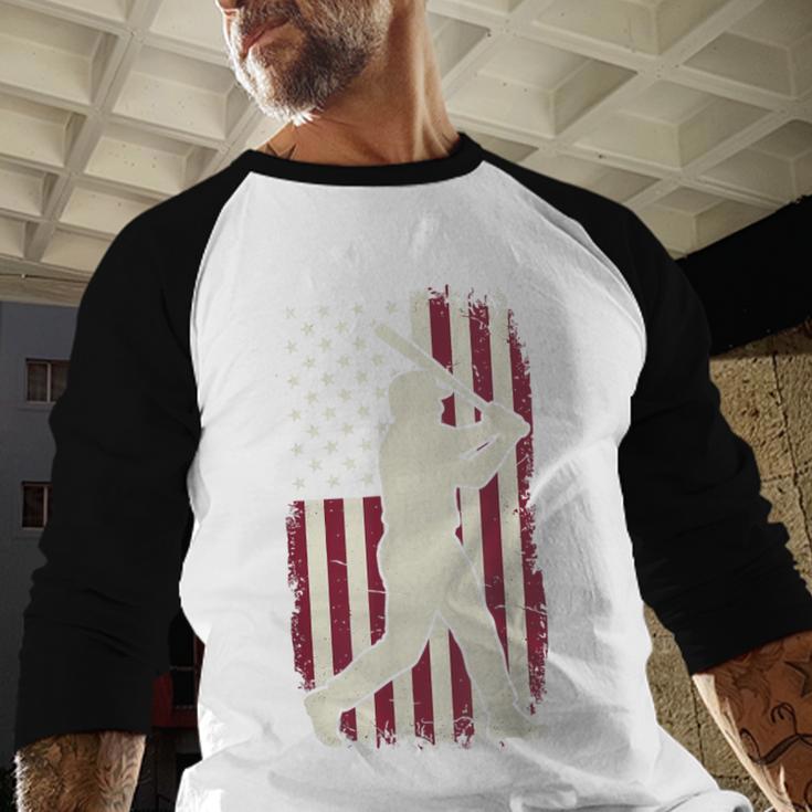 Vintage American Flag Baseball Batter Patriotic Home Run Baseball Raglan Shirt Vintage American Flag Baseball Batter Patriotic Home Run Baseball Raglan Shirt