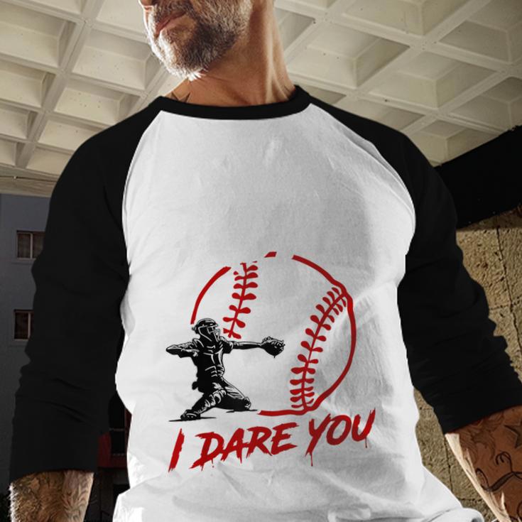 Vintage Baseball Catcher Boys Go Ahead Run I Dare You Baseball Raglan Shirt Vintage Baseball Catcher Boys Go Ahead Run I Dare You Baseball Raglan Shirt