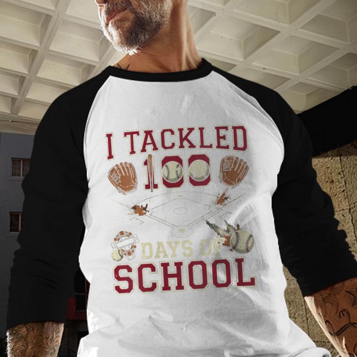 Women's 100 Days Of School Boys Kids Baseball Baseball Raglan Shirt