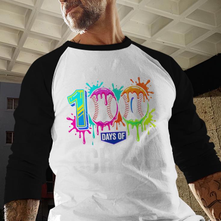 Women's 100 Days Of School Dripping Baseball Boys Kids Teacher Baseball Raglan Shirt Women's 100 Days Of School Dripping Baseball Boys Kids Teacher Baseball Raglan Shirt