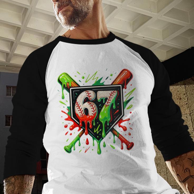 Xmas Baseball Six Seven 67 Meme Ice Cream Drip Men Women Baseball Raglan Shirt Xmas Baseball Six Seven 67 Meme Ice Cream Drip Men Women Baseball Raglan Shirt