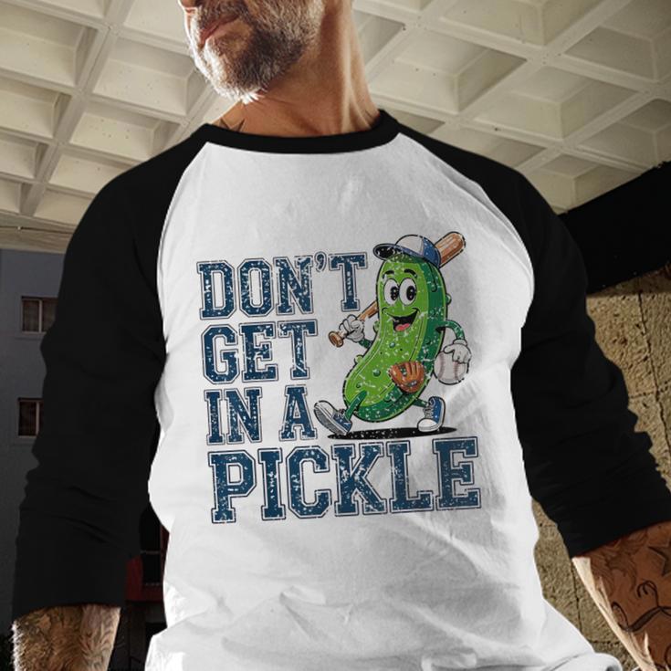 Youth Baseball Catcher Humor Don’t Get In A Pickle Baseball Raglan Shirt Youth Baseball Catcher Humor Don’t Get In A Pickle Baseball Raglan Shirt