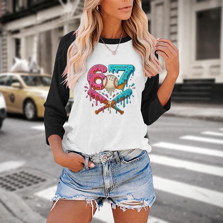 67 Ice Cream Drip Baseball Meme – Six Seven Gen Alpha Baseball Raglan Shirt 67 Ice Cream Drip Baseball Meme – Six Seven Gen Alpha Baseball Raglan Shirt