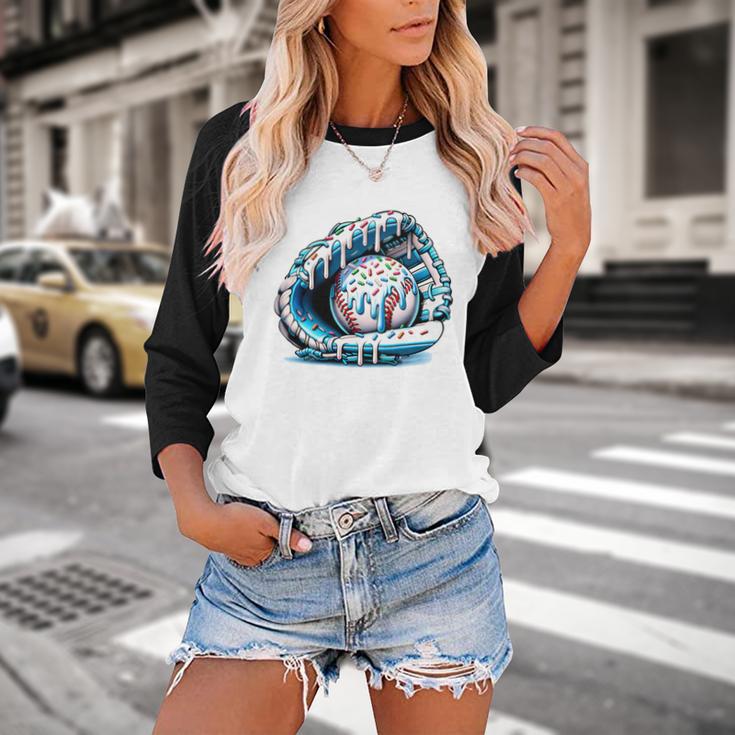 Baseball Drip Ice Cream Sprinkles Baseball Glove Premium Tri-Blend Baseball Raglan Shirt Baseball Drip Ice Cream Sprinkles Baseball Glove Premium Tri-Blend Baseball Raglan Shirt