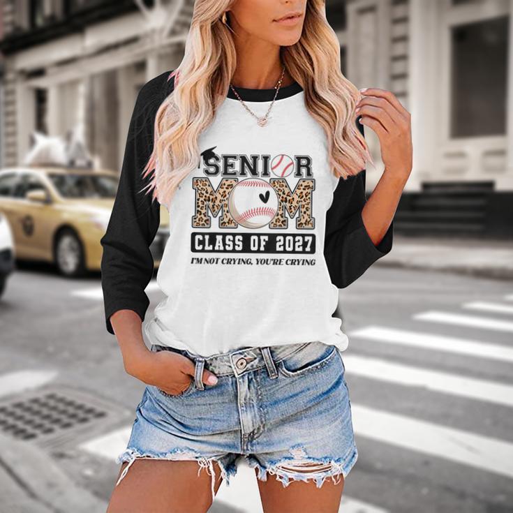Baseball Senior Class Of 2027 Senior 2027 Graduation Women Baseball Raglan Shirt