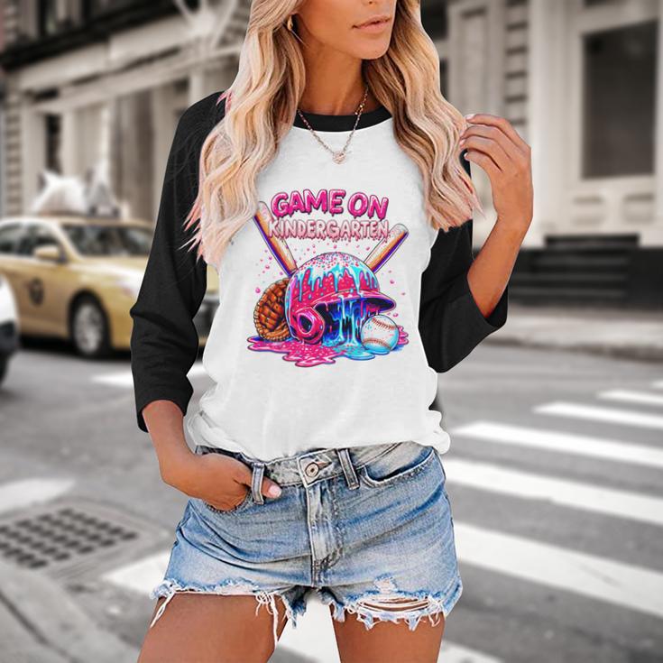 Game Kindergarten Baseball Ice Cream Drip On Back To School Baseball Raglan Shirt Game Kindergarten Baseball Ice Cream Drip On Back To School Baseball Raglan Shirt