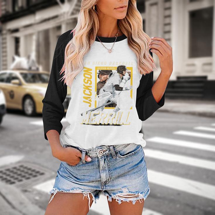 Jackson Merrill San Diego MLB Baseball Player MLBJME203M Baseball Raglan Shirt Jackson Merrill San Diego MLB Baseball Player MLBJME203M Baseball Raglan Shirt