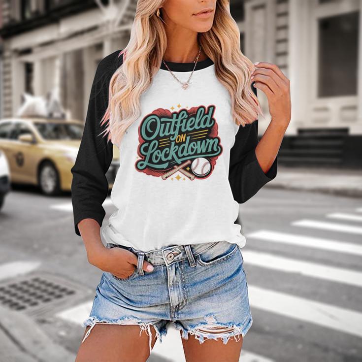 Outfield On Lockdown Baseball Defense Sports Baseball Raglan Shirt Outfield On Lockdown Baseball Defense Sports Baseball Raglan Shirt