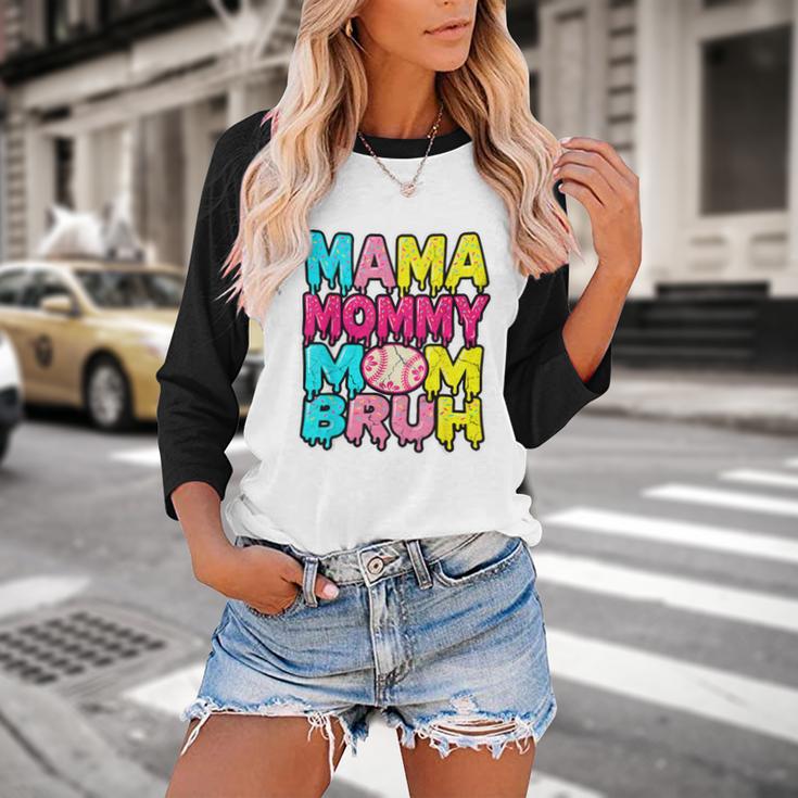 Retro Mama Mommy Mom Bruh Baseball Women Girls Baseball Raglan Shirt Retro Mama Mommy Mom Bruh Baseball Women Girls Baseball Raglan Shirt