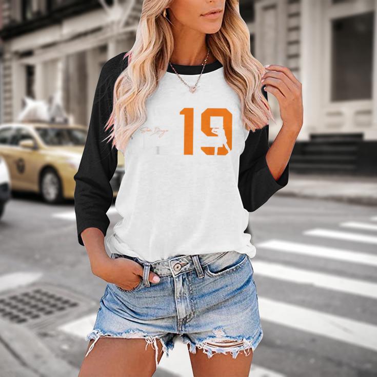 Retro San Diego 619 Vintage 90's Baseball Sports Style Lover Baseball Raglan Shirt