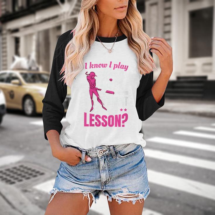 Women's Play Like A Girl Softball Baseball Girls Baseball Raglan Shirt Women's Play Like A Girl Softball Baseball Girls Baseball Raglan Shirt