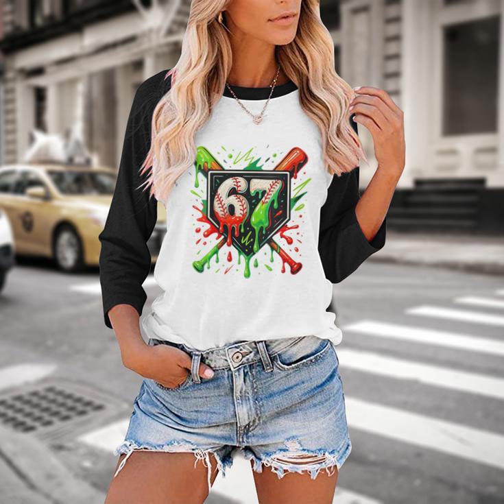 Xmas Baseball Six Seven 67 Meme Ice Cream Drip Men Women Baseball Raglan Shirt Xmas Baseball Six Seven 67 Meme Ice Cream Drip Men Women Baseball Raglan Shirt